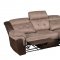 Chai Recliner Sofa 9980 in Dark Brown & Brown by Homelegance