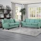 Roweena Sofa & Loveseat Set 1218TL in Teal Fabric by Homelegance