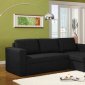 Choice of Black or Dark Grey Microfiber Contemporary Sectional