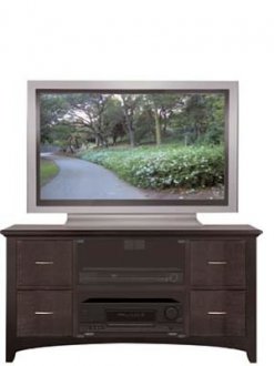 Wenge Finish Contemporary Tv Stand With Four Drawers