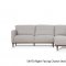 Tampa Sectional Sofa 54970 54990 Pearl Gray Leather by Mi Piace