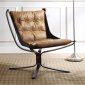 Carney Accent Chair 59831 in Coffee Top Grain Leather by Acme