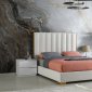 Eden Upholstered Bed B201 in White Vinyl