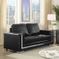 Perla Sofa CM6424BK in Black Breathable Leatherette w/Options