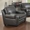 Matera Sofa & Loveseat Set in Grey Leather w/Options