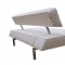 Button-Tufted Sofa Bed in White, Black, Brown or Red Leatherette