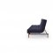 Oldschool Styletto Sofa Bed in Navy by Innovation w/Wooden Legs