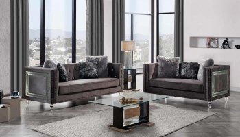 UFM803 Sofa in Dark Gray Velvet by Global w/Options [GFS-UFM803 Dark Gray]