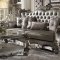 Versailles Sofa 56820 in Silver PU & Antique Platinum by Acme