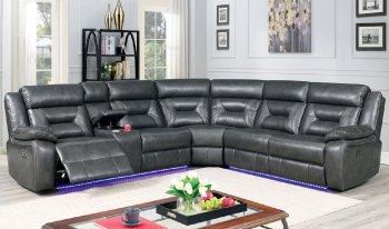 Omeet Power Motion Sectional Sofa CM6642GY-PM in Gray [FASS-CM6642GY-PM-Omeet]