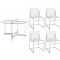 Keeling Dining Set 5Pc 108501 Clear & Chrome by Coaster