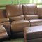 Beige Leatherette Home Theater Sectional W/Motorized Recliners