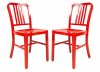 Alton Set of 4 Dining Chairs NA15R in Red by LeisureMod