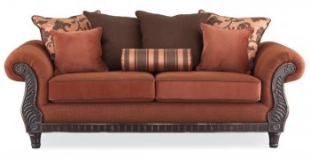 Multi-Tone Fabric Traditional Living Room Sofa w/Rolled Arms [CHFS-CG-Country_Girl]