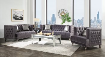 Hegio Sofa 55265 in Gray Velvet by Acme w/Options [AMS-55265 Hegio]