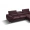 A973b Sectional Sofa in Maroon Premium Leather by J&M