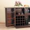 Bar Cabinet With Swing-Out Back Storage