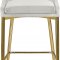 Karina Counter Stool 789 Set of 2 Cream Velvet Fabric - Meridian