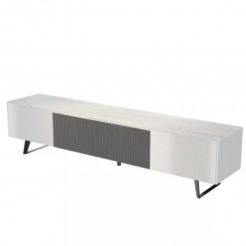 Jax TV Stand in White by Beverly Hills [BHTV-Jax White]