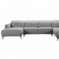 Hudson Sectional Sofa 31570 in Grey Fabric by VIG