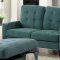 Nate Sofa 50245 in Teal Fabric by Acme w/Options