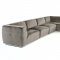 Hawthorn Sectional Sofa w/ Ottoman 2388 in Grey Fabric by VIG