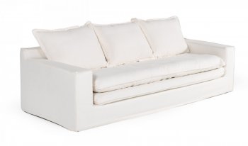 Academy Sofa in White Fabric by VIG [VGS-Academy White]