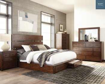 Artesia Bedroom 204470 in Dark Cocoa by Scott Living - Coaster [CRBS-204470 Artesia]