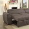 Patty Sectional Sofa CM6514BR in Ash Brown Faux Nubuck Fabric