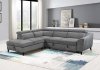 Wrenley Sectional Sofa LV03180 Gray Chenille by Acme w/Sleeper