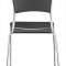 Set of 4 Black or White Modern Dining Chairs with Steel Frame