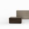 Bluemoon Platform Bed in Brown Fabric by Rossetto w/Options