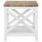 Hollis Coffee Table 3Pc Set 708098 in Brown & White by Coaster