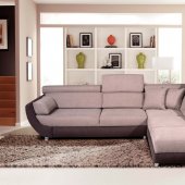 Artemis Sectional Sofa in Two-Tone Fabric by ESF w/Bed & Options