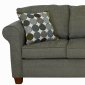 Grey Fabric Modern Sofa & Loveseat Set w/Options