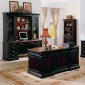 Dark Brown Finish Modern Office Collection