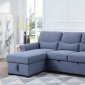 Haruko Sectional Sofa 55540 in Blue Fabric by Acme