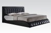 20660 Tirrell Upholstered Bed in Black Leatherette by Acme