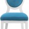 Lotus Dining Chair 747 Set of 2 Aqua Velvet Fabric by Meridian