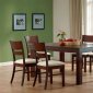 Walnut Finish Contemporary Stylish Dinette Set