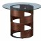 1601 Coffee Table in Walnut by ESF w/Glass Top & Options