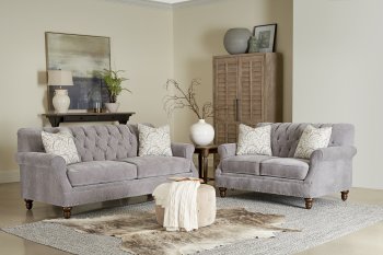 Burbank Sofa in Amigo Granite Fabric by Klaussner w/Options [SFKRS-Burbank Amigo Granite]