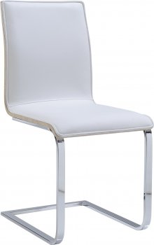 D2123DC Dining Chair Set of 4 in White PU by Global [GFDC-D2123DC]