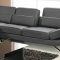 Bianca Sectional Sofa in Grey Leather by At Home USA