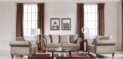 Nadine Sofa Set 3Pc MB-1769 in Beige Fabric by VIG