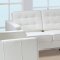 Silvania F08 Sofa in White Leather by At Home USA w/Options