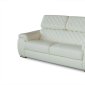 White Bonded Leather Modern Coco Sofa w/Optional Loveseat