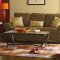 Cocao or Camel Fabric Modern Livng Room Sofa w/Accent Pillows