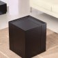 Dark Oak Finish Modern End Table w/Mini Bar