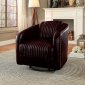 Moderne Swivel Chair 1200BRW Brown Bi-Cast Vinyl by Homelegance